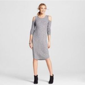 NWT Heather Gray Cold Shoulder Casual Dress